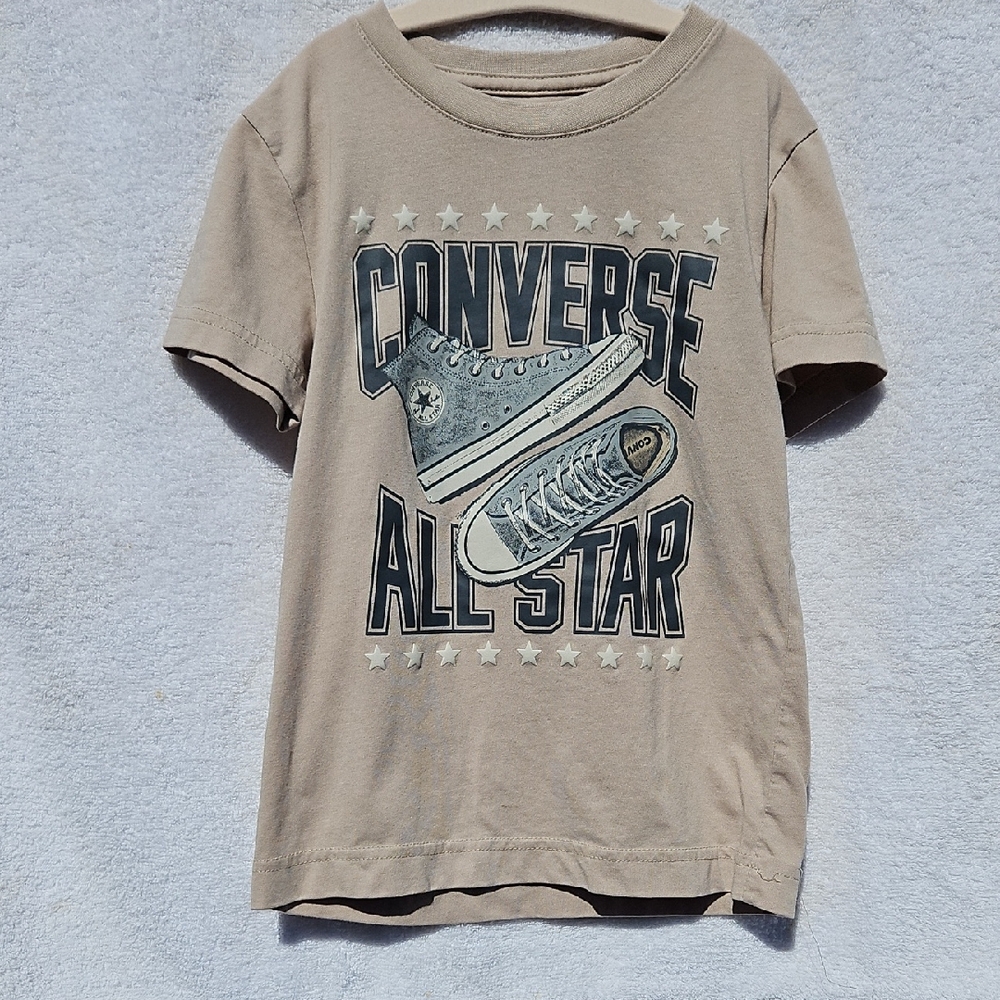 Converse Kids Beige All Star Tee Size 6
